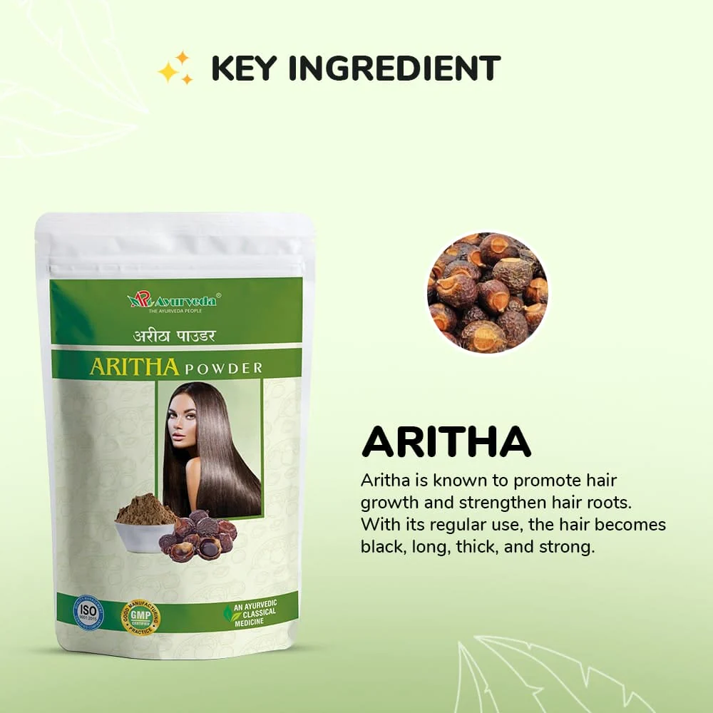 Aritha Powder- Ayurvedic Support for Dense & Soft Hair - Image 3