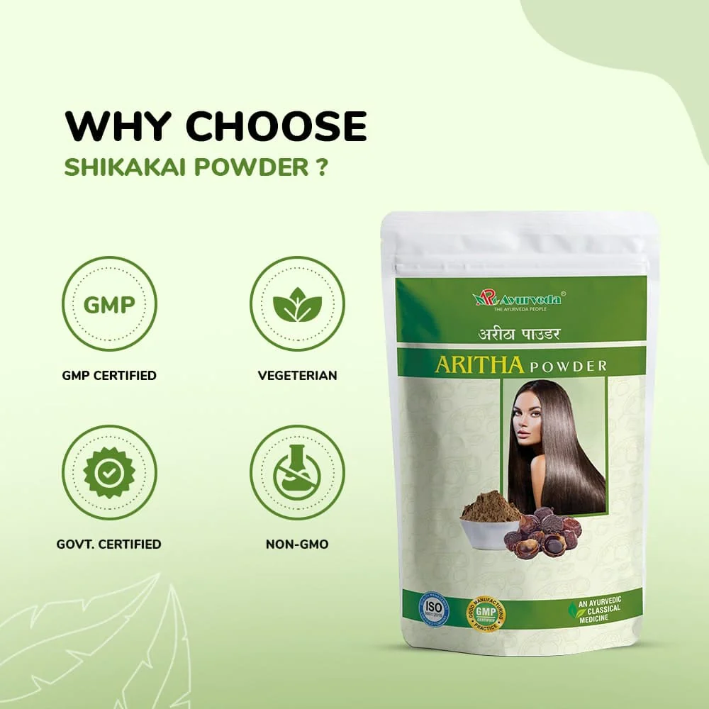 Aritha Powder- Ayurvedic Support for Dense & Soft Hair - Image 4