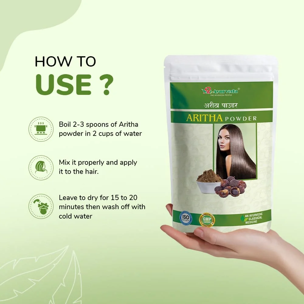 Aritha Powder- Ayurvedic Support for Dense & Soft Hair - Image 5