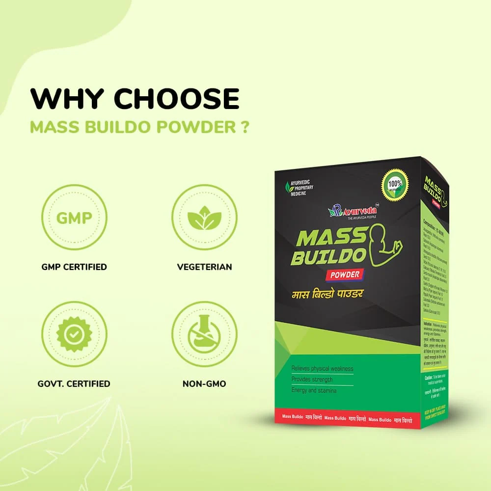 Mass Buildo Powder- Ayurvedic Powder For Muscle Gain - Image 4